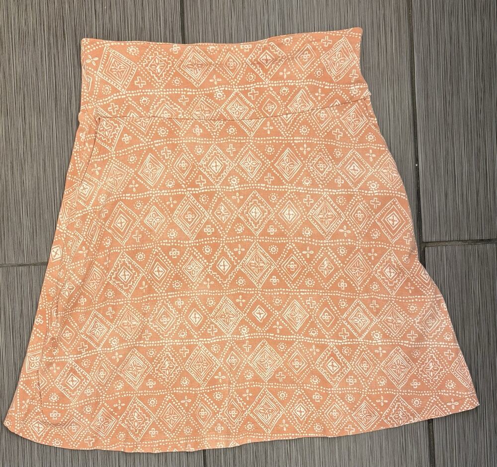 Sherpa Adventure Gear Women's Skirt Organic Cotton Small Peach Pockets Granola